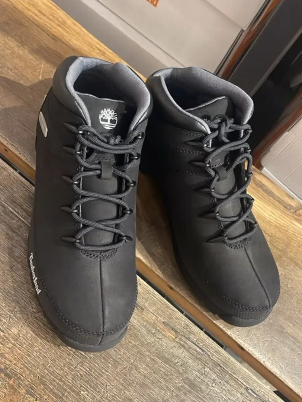 TIMBERLAND MEN'S EURO SPRINT MID LACE BOOT BLACK 6361R-001 ALL SIZES